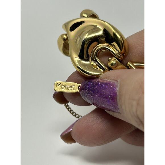 Monet Chunky Gold Tone Bracelet - Picture 5 of 11